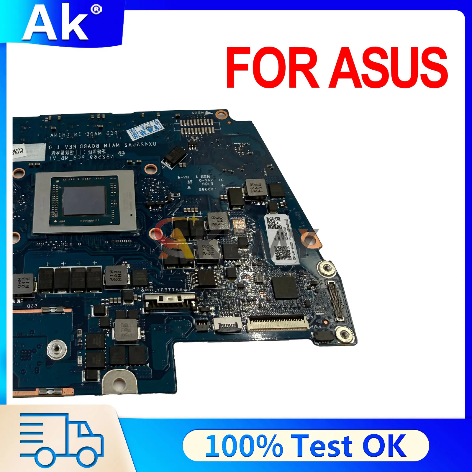 

UX425UAZ UX425 Mainboard For ASUS Zenbook NB2569_PCB_MB_V1 Laptop Motherboard R5-5500U R7-5700U 8G RAM Tested OK