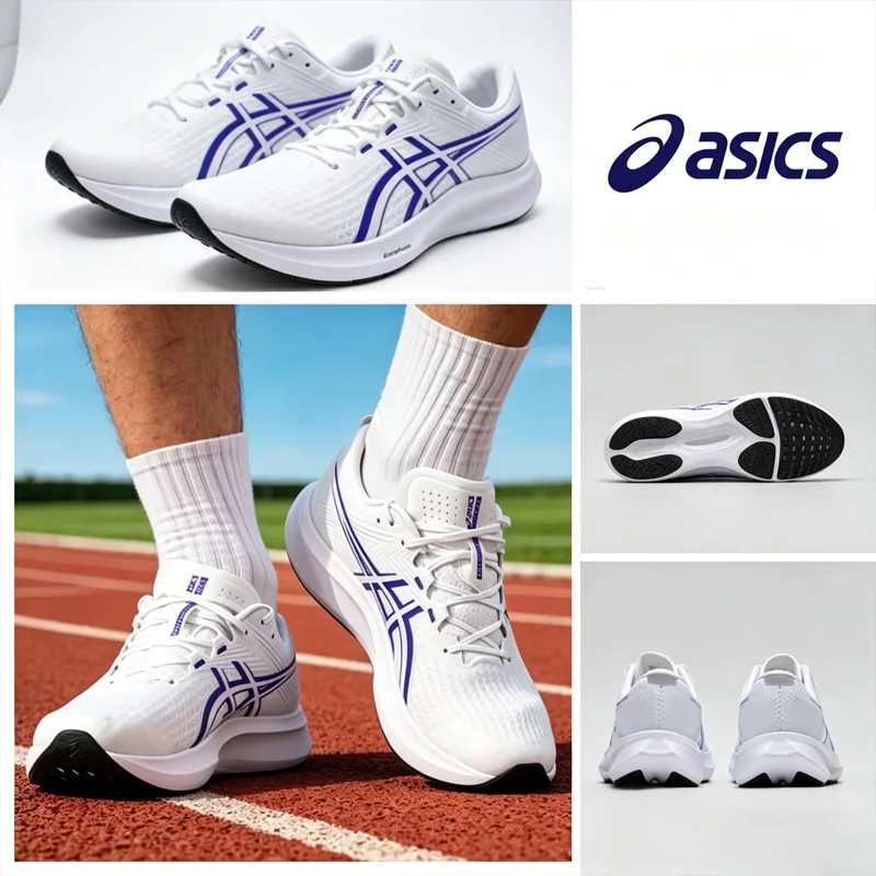 Asics Men Mid-Top Running Shoes, Breathable Shock Absorbing Non-slip Comfort Outdoor Sports Sneakers 1011C084-101