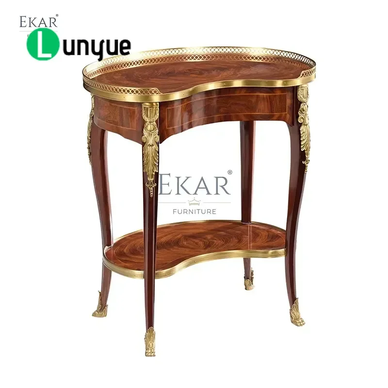 Solid Wood Irregular Coffee Table Creative Design Unique British Classic Style Living Room Accent Furniture Natural Durable