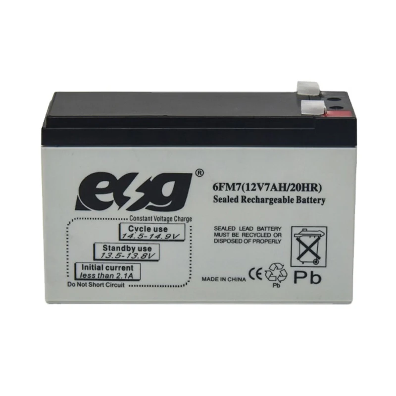 

ESG Factory Deep Cycle Gel AGM Maintenance free UPS Lighting 12V 7AH Lead Acid Solar Battery