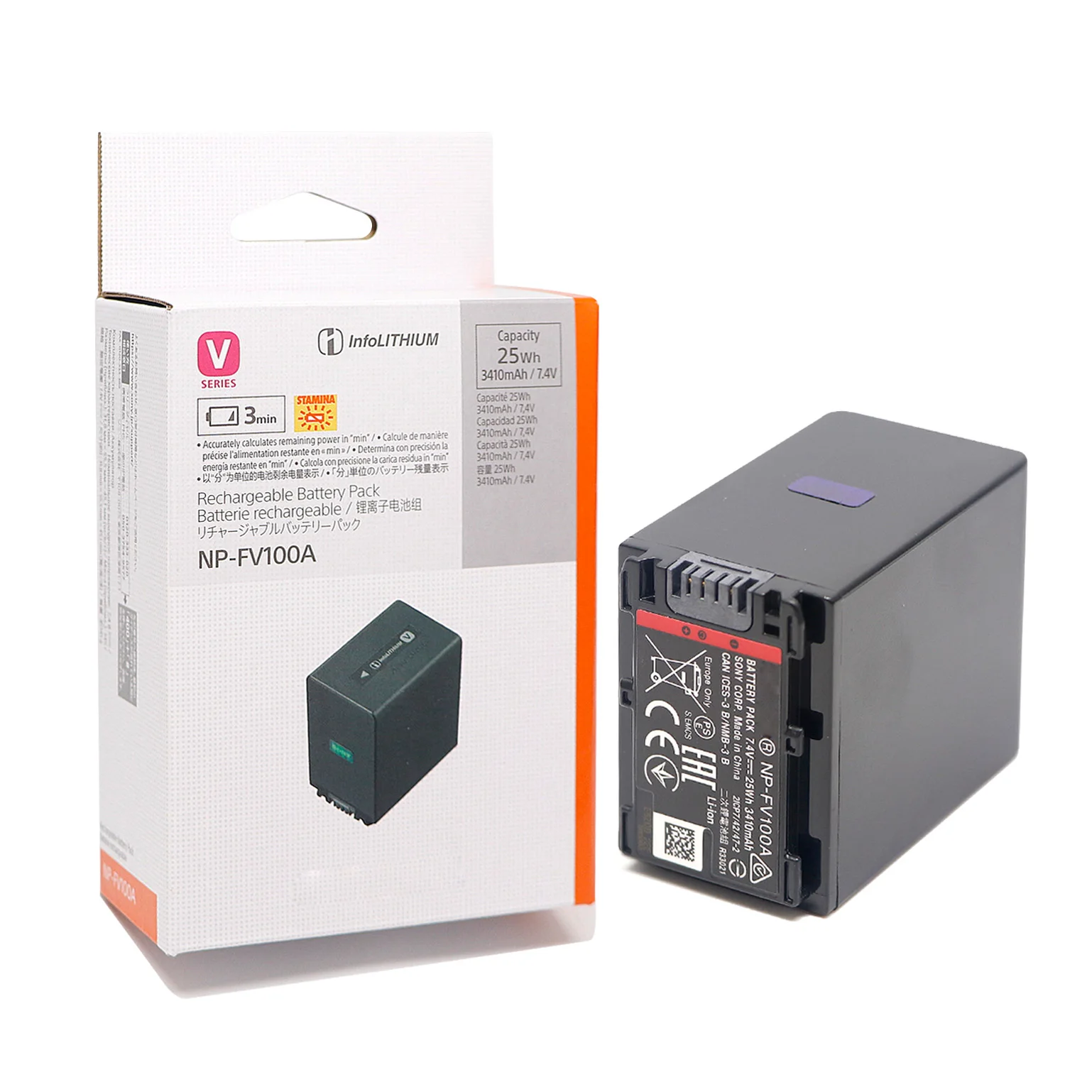 Genuine NP-FV1000A NPFV100A FV100A 3410mAh Battery For Sony NP-FV70A NP-FV70 DR-XR150 HDR-XR155 HDR-XR160 HDR-XR260 HDR-XR350