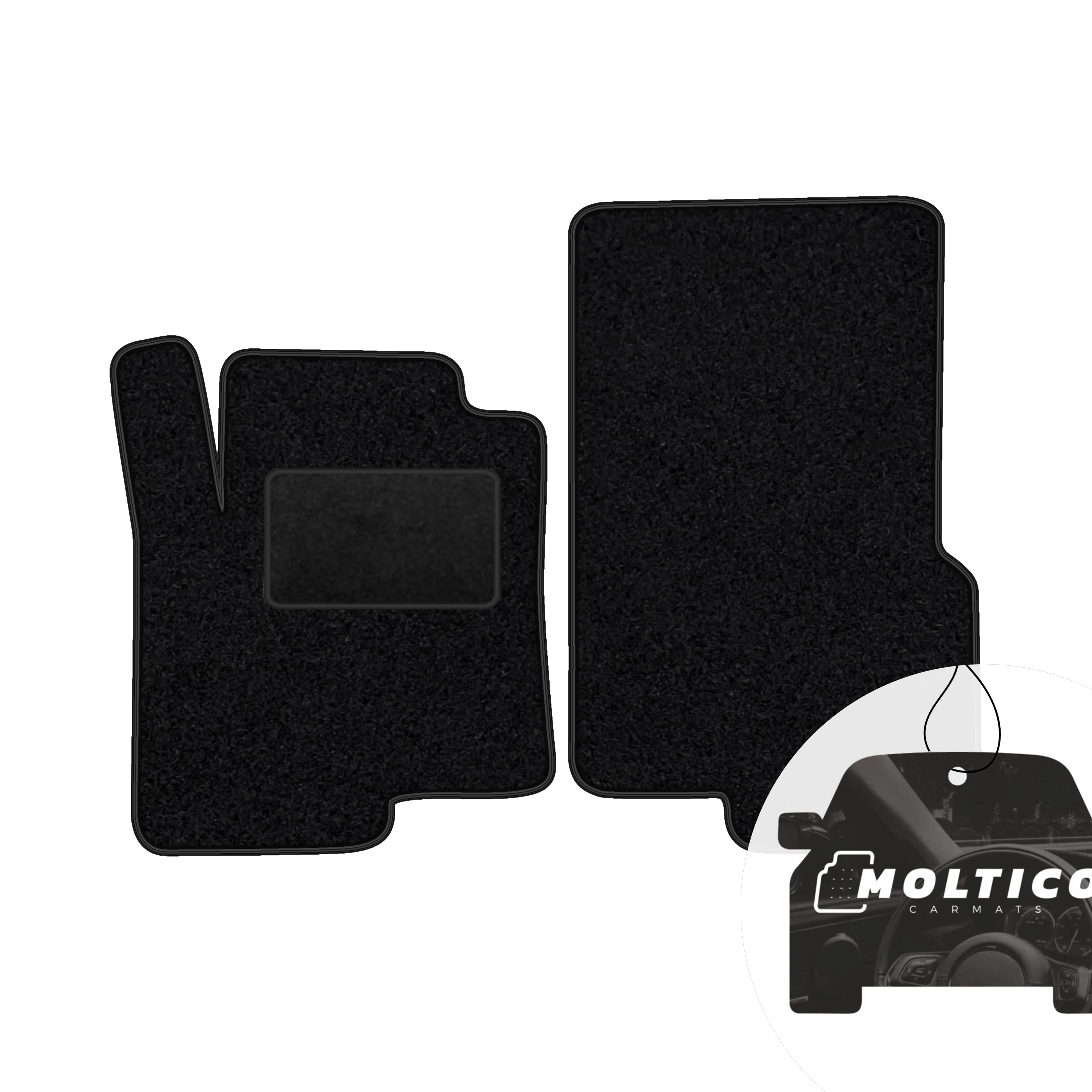 Velour vloerkleden vooraan, zwart HM, passend bij: Smart Roadster 2003-2005