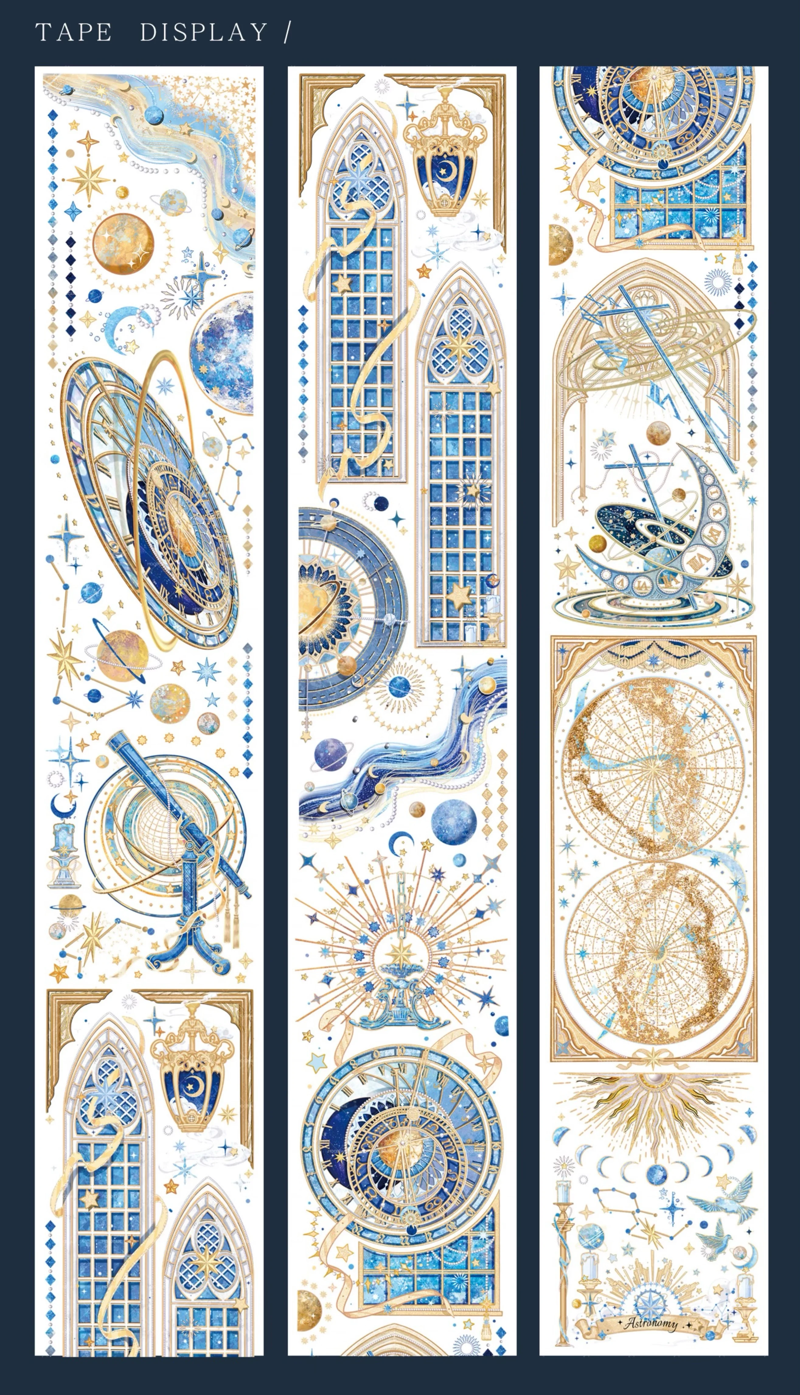 

3.27 Washi Pet Tape 1 Loop Prague Astronomical Clock (moodtape) Interstellar Series Journaling Petpolco Decorating Mood Stickers