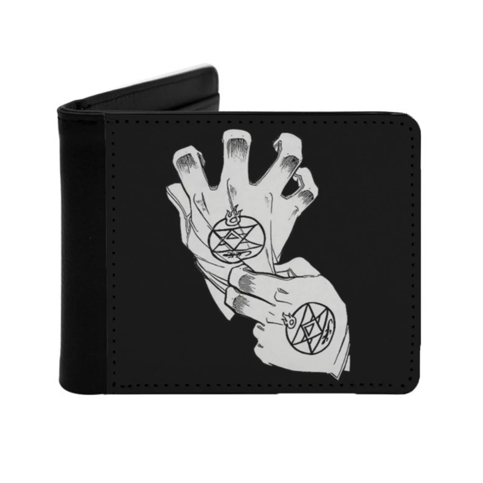 

Fullmetal Alchemist Gloves Men Wallets Card Man Wallet Short Purse Bi-Fold Personalized Purses Fullmetal Alchemist Roy Gloves