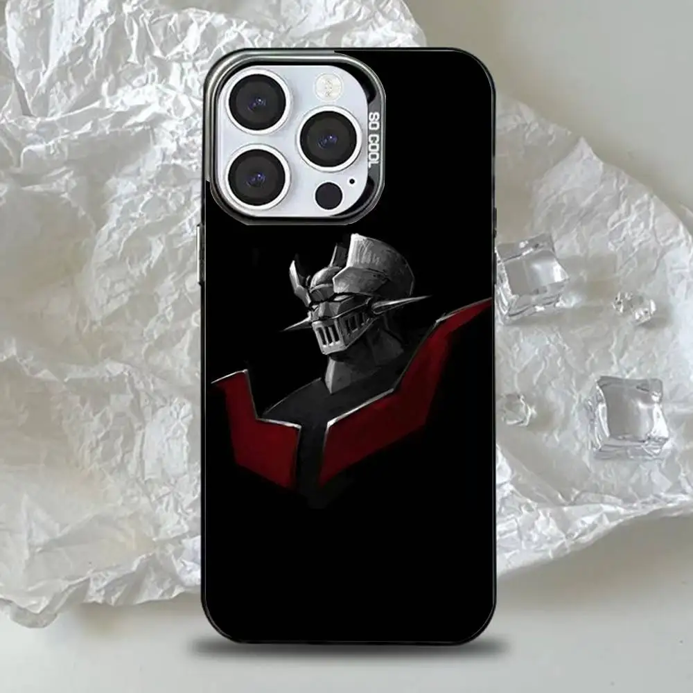 Чехол для телефона UFO Robot Goldorak для iPhone 16,15,14,13,12,11, Pro, Max, Plus, Mini, XS, SE, черный матовый жесткий бампер с защитой от падения