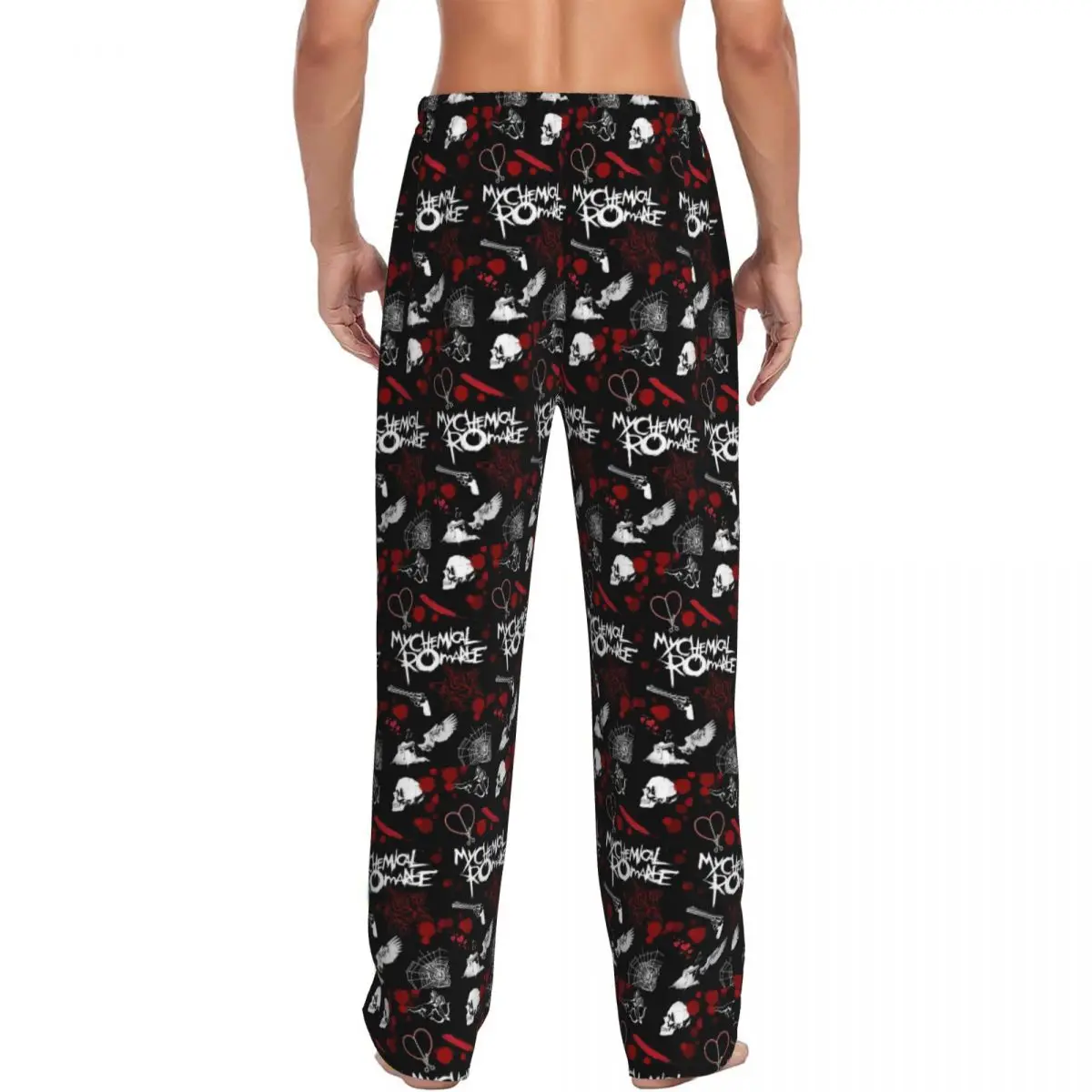 Custom My C-Chemical R-Romance Band Pajama Pants Men Sleepwear Sleep Lounge Bottoms with Pockets