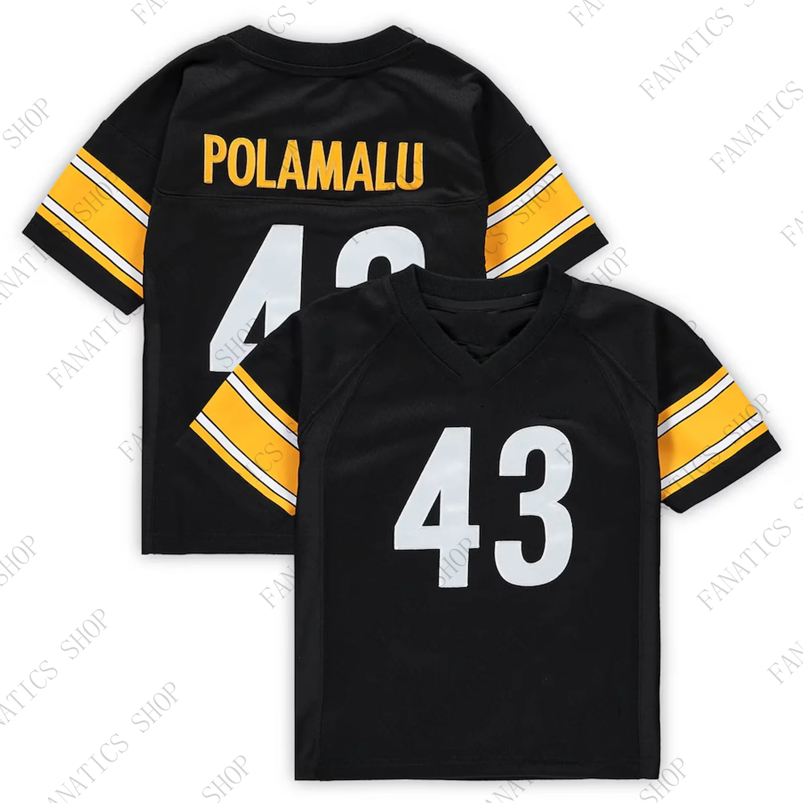 2024 Newest Arrival Summer Polamalu Steelers Legacy Rugby Jersey #43 Training Jersey Rugby Uniform For Adult&Kid