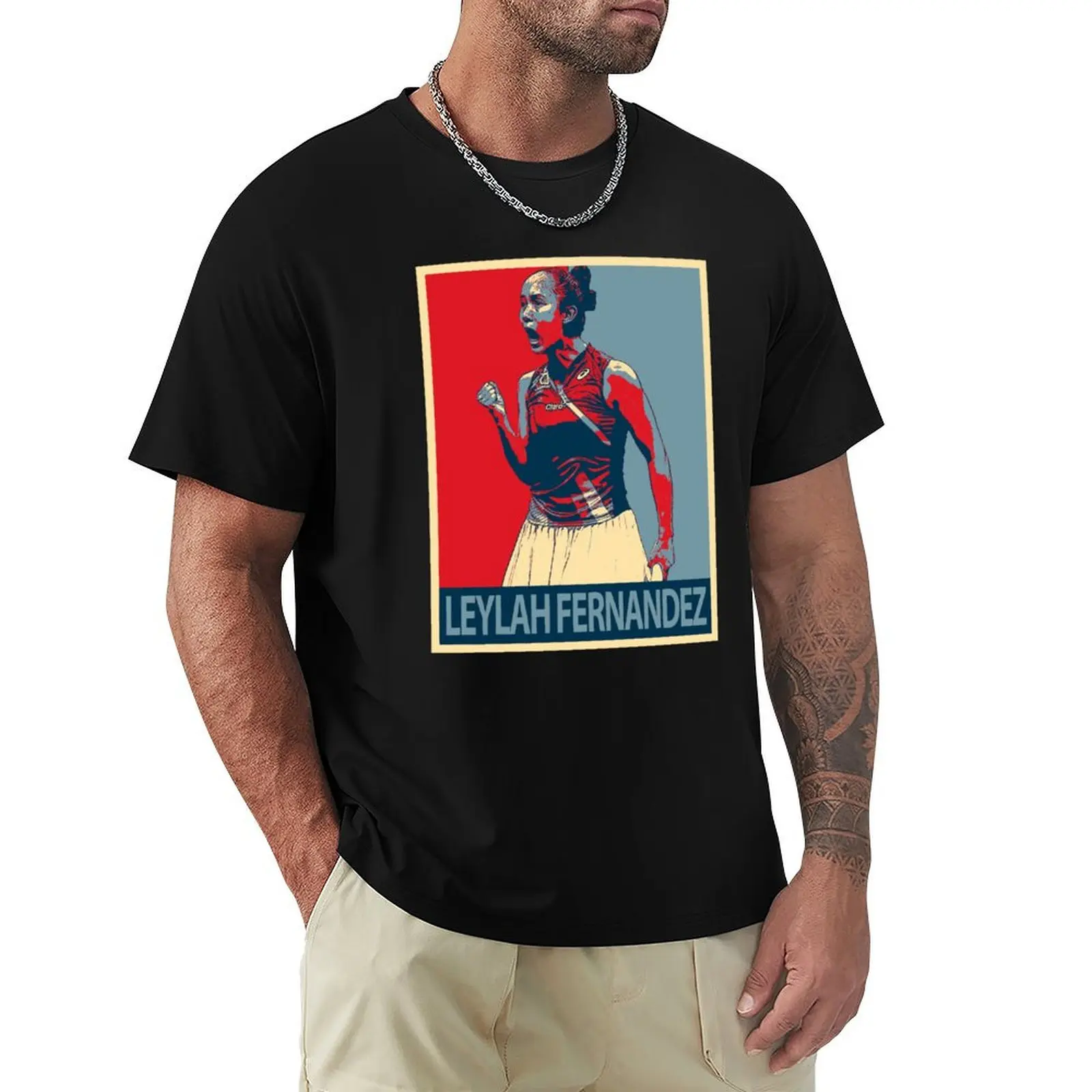 leylah fernandez T-Shirt cotton t-shirt plain for man package T-Shirt