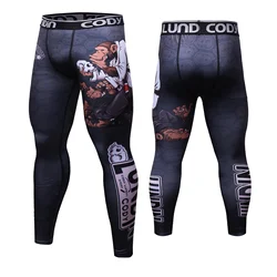 Cody Lundin Grappling Spats Legginsy uciskowe Rajstopy Spodnie do biegania BJJ MMA Muay Thai Sublimacja Fajne spodnie bokserskie