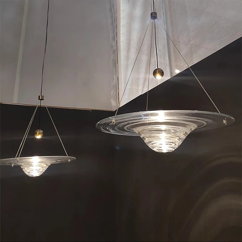Minimalist Water Droplet Chandelier Nordic LED Chandelier Modern Single Head Glass Crystal Bedroom Bar Art Pendant Lights