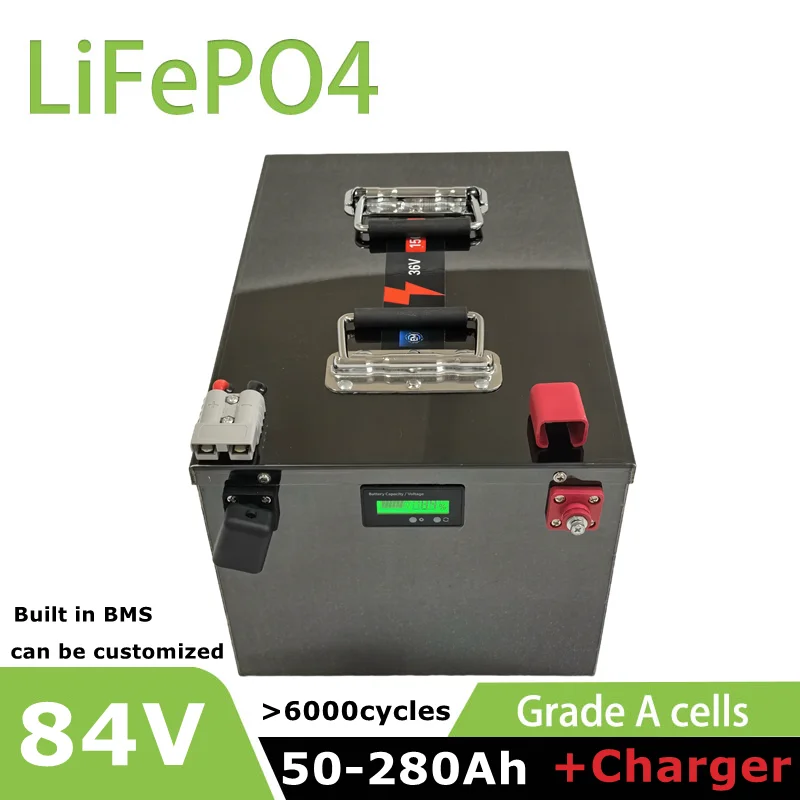 

84V 100Ah 50Ah 85Ah 140Ah 170Ah 200Ah 280Ah Lithium Lifepo4 Battery for 8KW 12KW EV Motorcycle Sightseeing AGV Car,tricycle