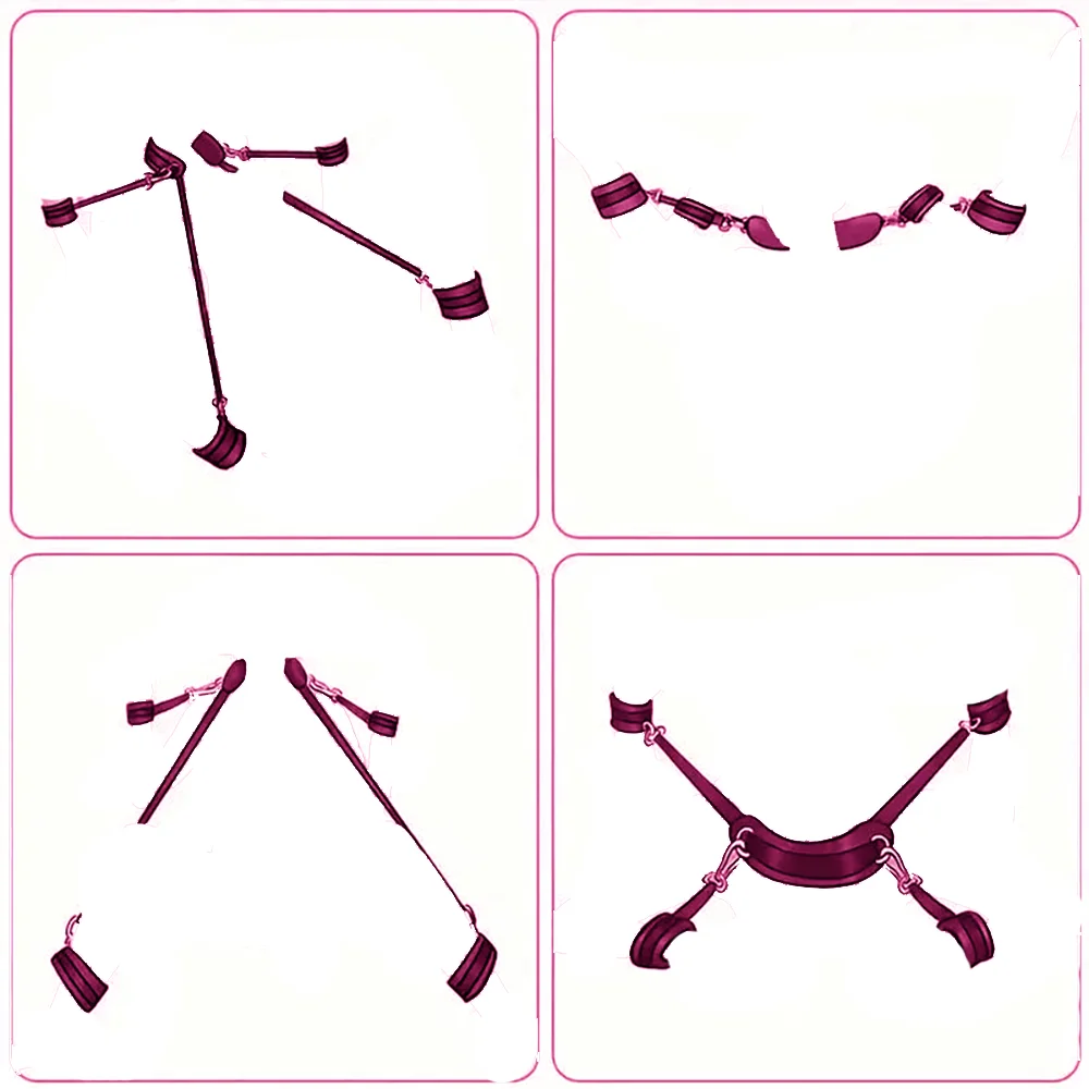 Neck Pad Cuffs Sexual Life Accessory of Female Open Leg BDSM Handcuff Sex Toy for Lover SM Slave Thigh Restraint Bondage Gear view 5