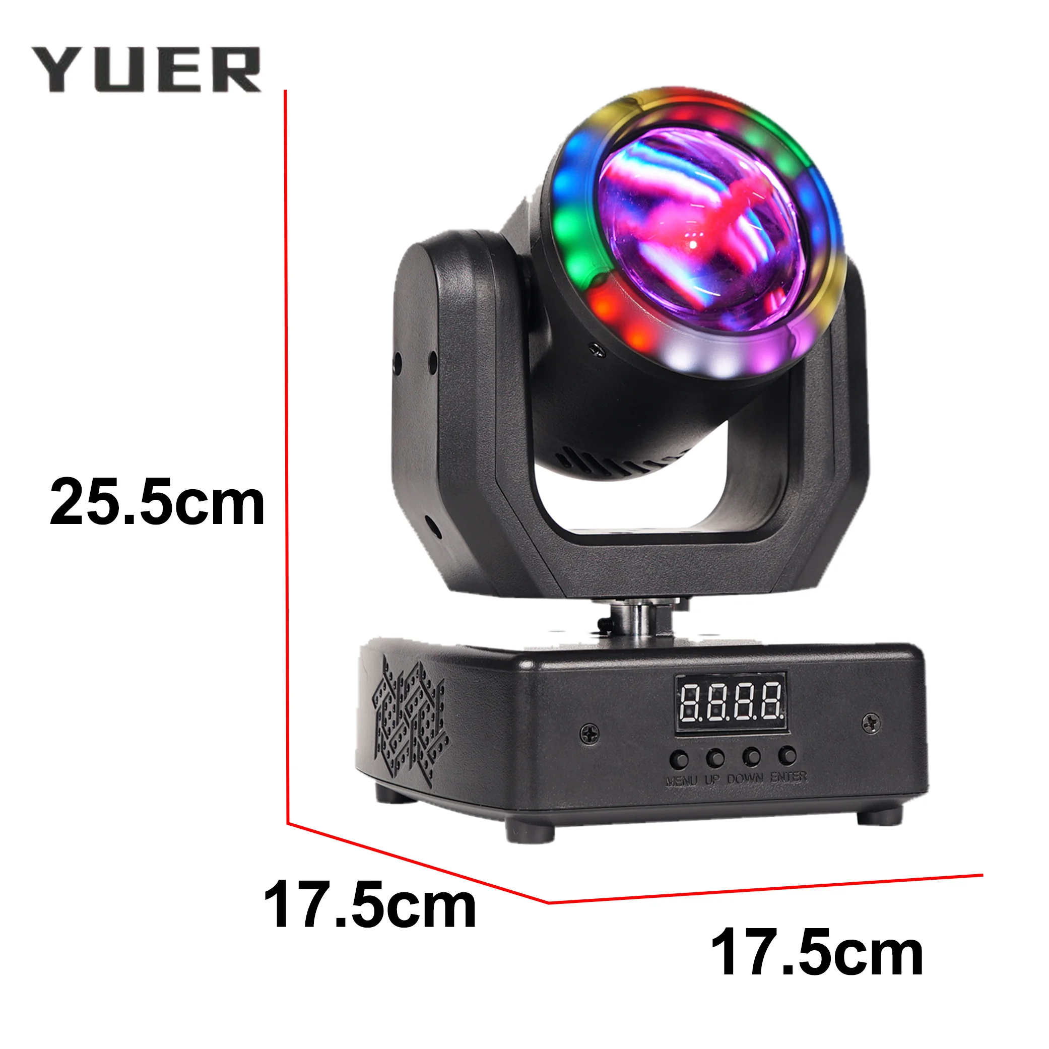 MINI LED 15W RGBW Beam Moving Head Light With SMD RGB Ring Effect DMX remote control for Dj Disco Home Party Wedding Stage light