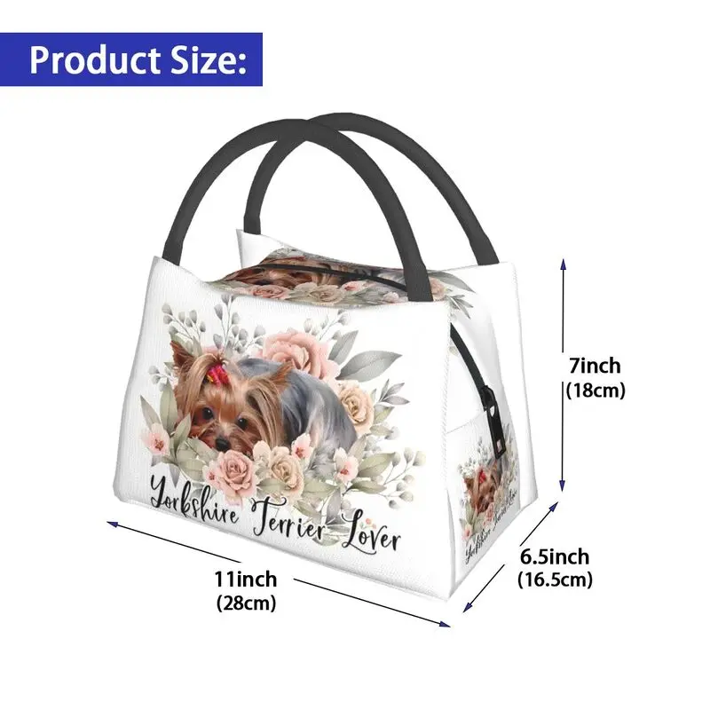 Yorkshire Terrier Mutter Yorkshire Terrier Papa isolierte Lunch Bag für Frauen wieder verwendbare Yorkshire Terrier Liebhaber Thermal Lunch Tote