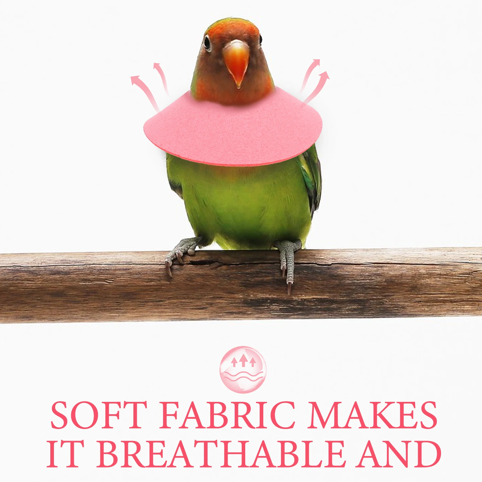 

Bird Anti-Biting Collar Parrot Protective Neck Cover Prevent Pecking Wounds Comfortable Lightweight Durable Polyester Cotton