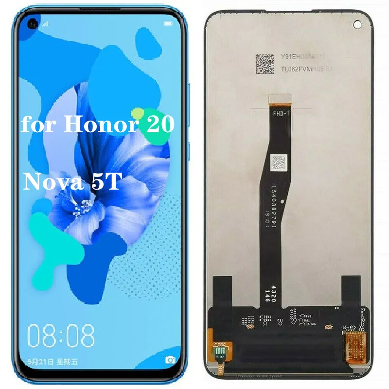 For HUAWEI honor 20 LCD screen for Huawei Nova 5t LCD touch screen digitizer assembly YAL-L21 l61a l61d l71a lcd