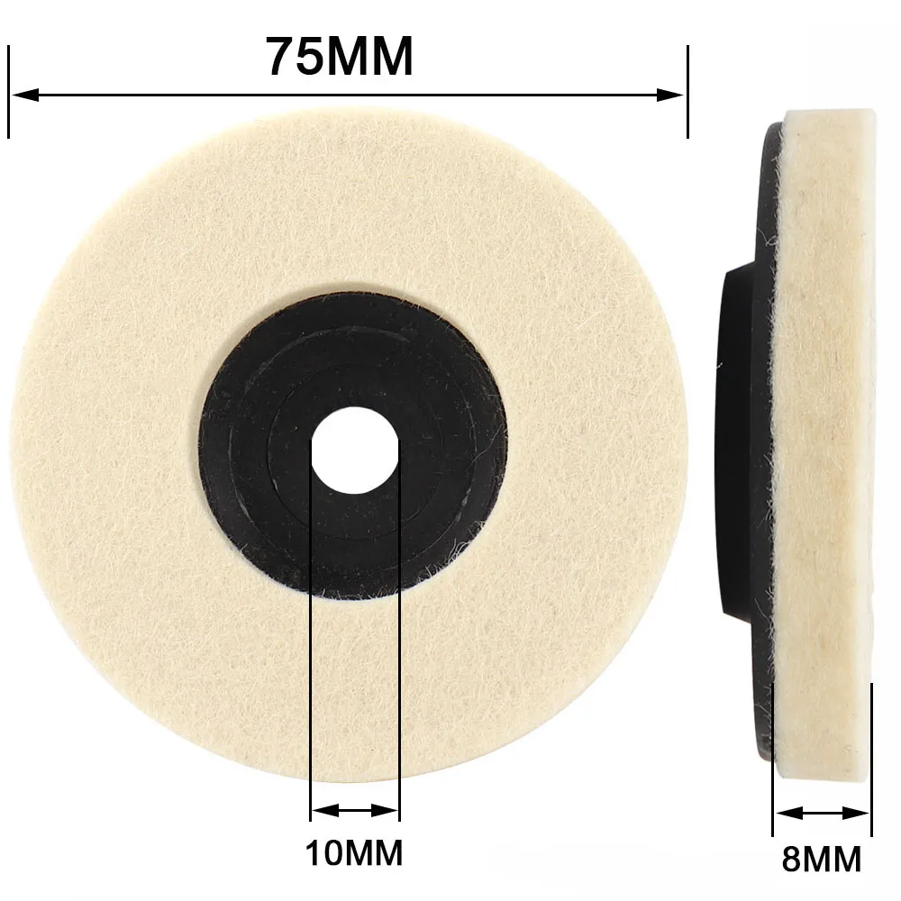 75mm Wool Polishing Wheel Polishing Pads Angle Grinder Wheel Felt Polishing Disc for Metal Marble Glass Ceramic