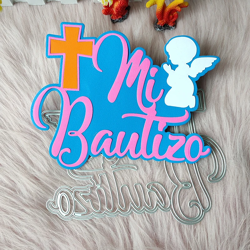 

New Spanish My Baptism metal cutting die mould scrapbook decoration embossed photo album decoration card making DIY handicrafts