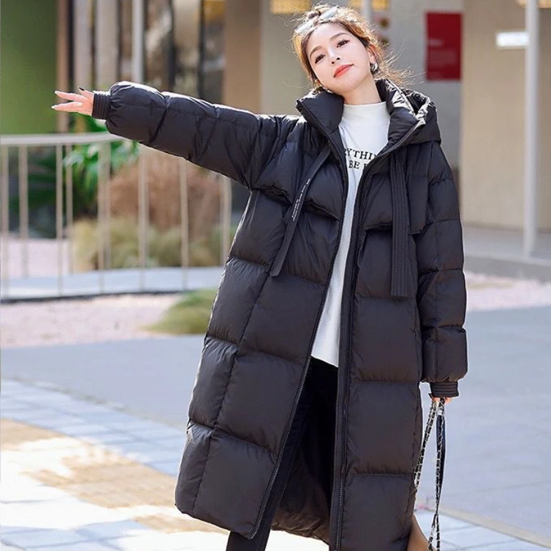 Fashion Over Wear New Cotton-Padded Jacket Female Korean Large Size High Quality Hooded Down Coat Women Parkas Long Outer Wear