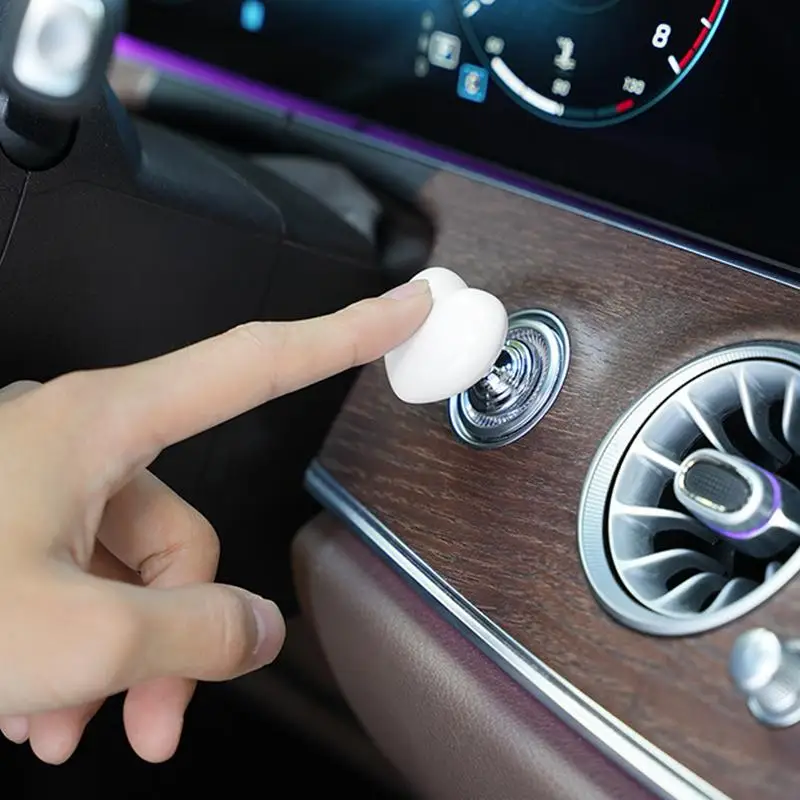 New Car One-Click Start Buttons Protective Cover Decoration Personalized Creative Heart Ceramic Metal Button Protective Cover