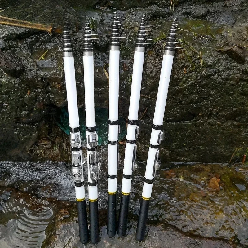 브라브맥 카본 파이버 스피닝 낚싯대 텔레스코픽 미니 폴 3M 2.7M 2.4M 2.1M 1.8M 1.5M 낚시 장비 고품질