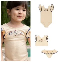 Baby Girls Swimwear Butterfly Two Pieces Sunscreen Swimsuit  Girl Swimwears  Bikinis Kids Swimming  Children's Swimsuits Mayo