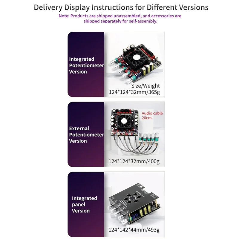 

AED7-Audio AS21HPA HIFI Class 300W X 2+600W Stereo TPA3116 Bluetooth Digital Amplifier Board Module
