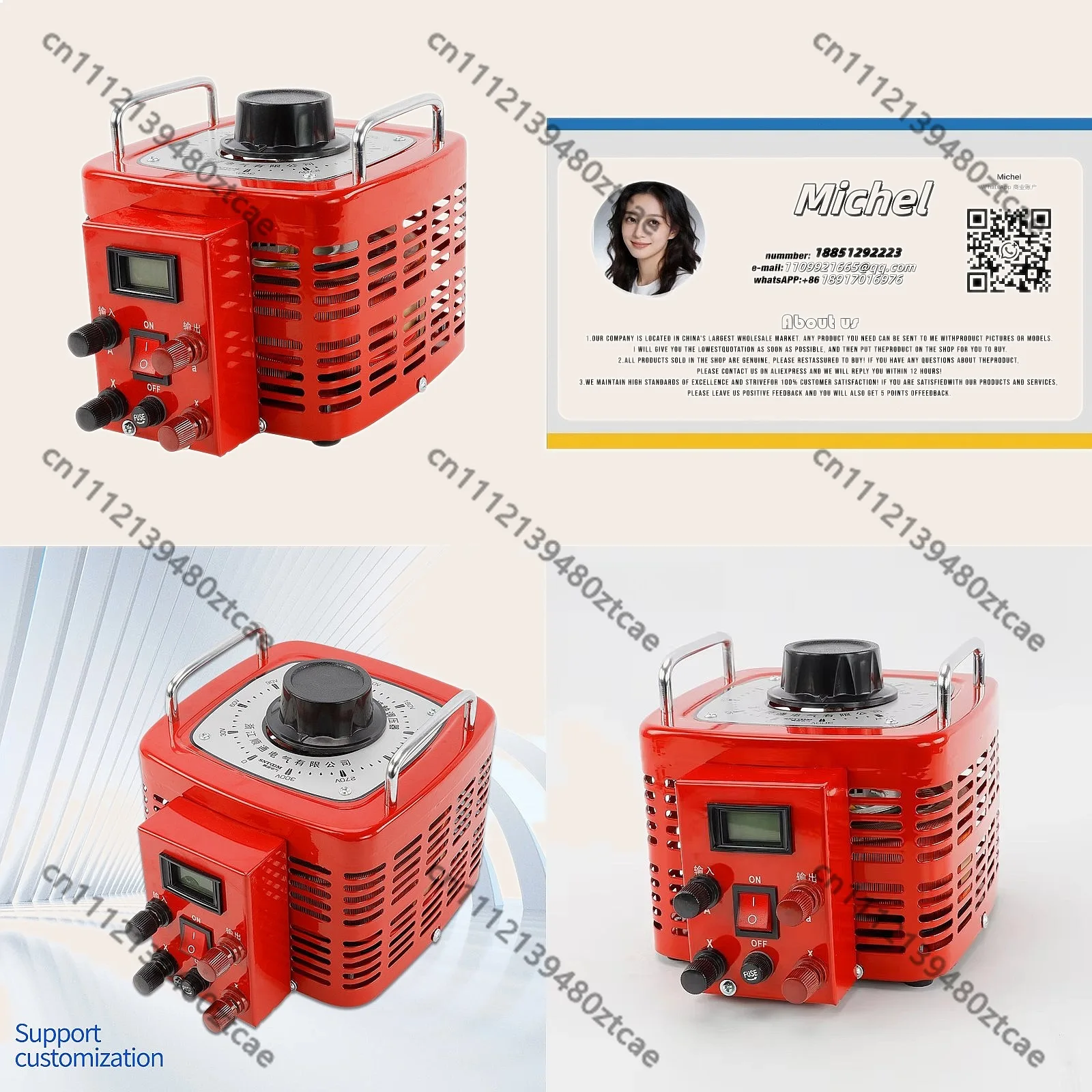 

220V Single-Phase 500W Variable Autotransformer 0-250V AC Voltage Regulator
