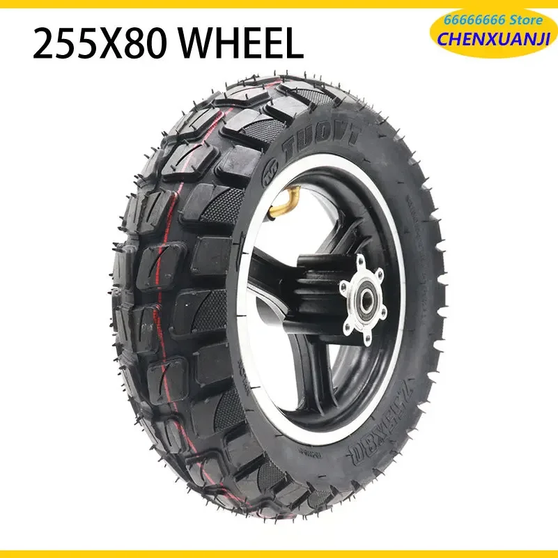 80 / 65-6 10x3.0 Tire 255x80 Wheel Hub For 10 Inch Electric Scooter Zero 10x Dualtron Kugoo M4 Thickened And Widened Tire