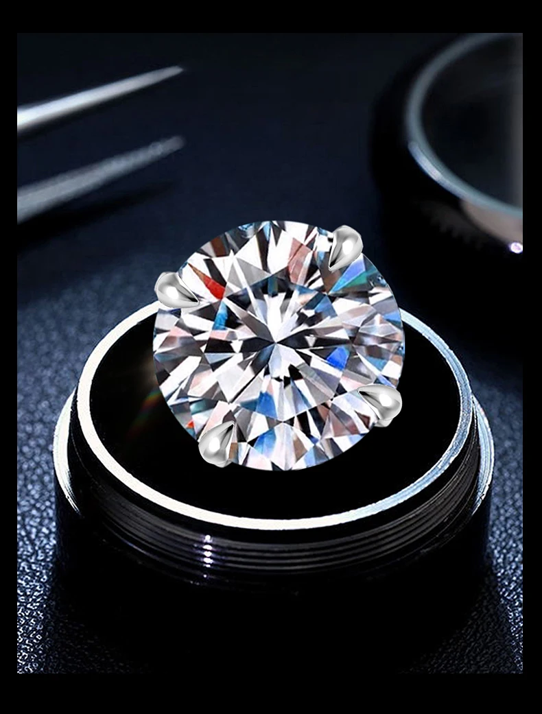 

Женские серьги из чистого серебра D цвета с муассанитом, высококачественные серебряные серьги S925, женские украшения для ушей