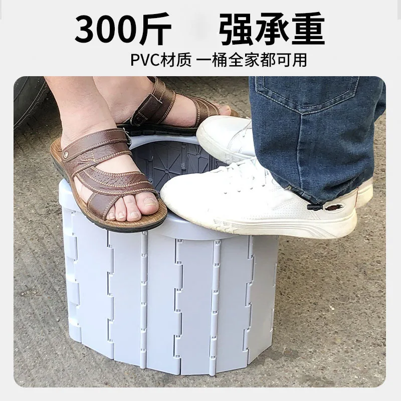 Car Folding Toilet Portable Emergency Toilet for Self-driving Tour Car Emergency Tool