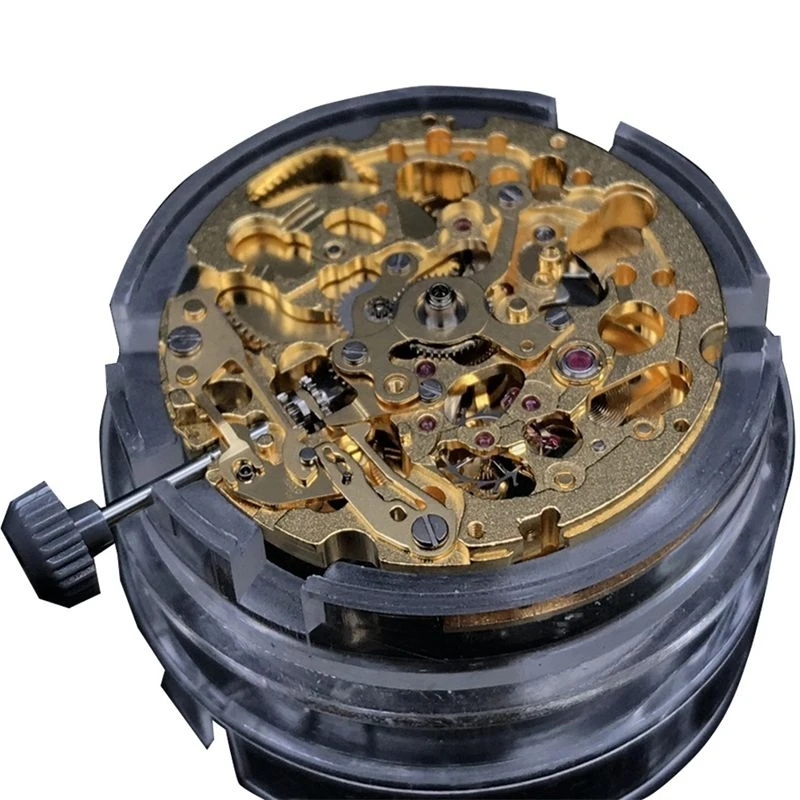 A32HOT-Gold 8N24 Mechanical Movement Miyota 21 Jewels Skeleton Automatic Movement