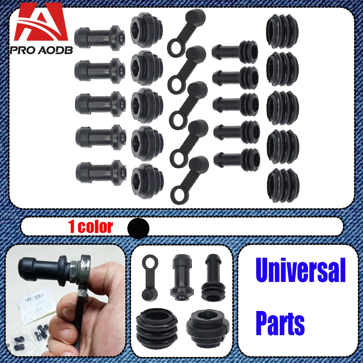 

10/sets Motorcycle Scooter Brake Upper Lower Pump Caliper Shock Absorber Sleeve Dust Covers Disc Waterproof Rubber Caps