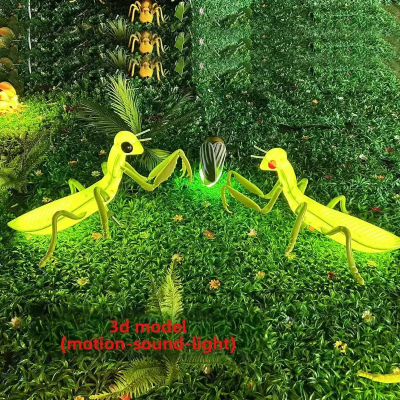 Simulation mantis light LED park scenic lawn insect decorative light tree lighting pendant  animal dynamic