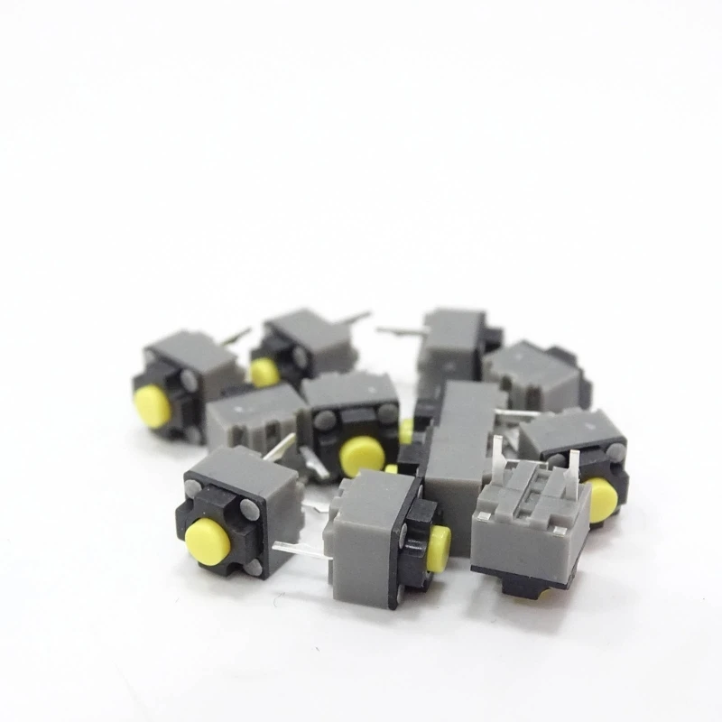 5 PCS 6x6x7,3mm Kailh Quadrado Silencioso Micro Interruptor Mudo Substituir um Retângulo