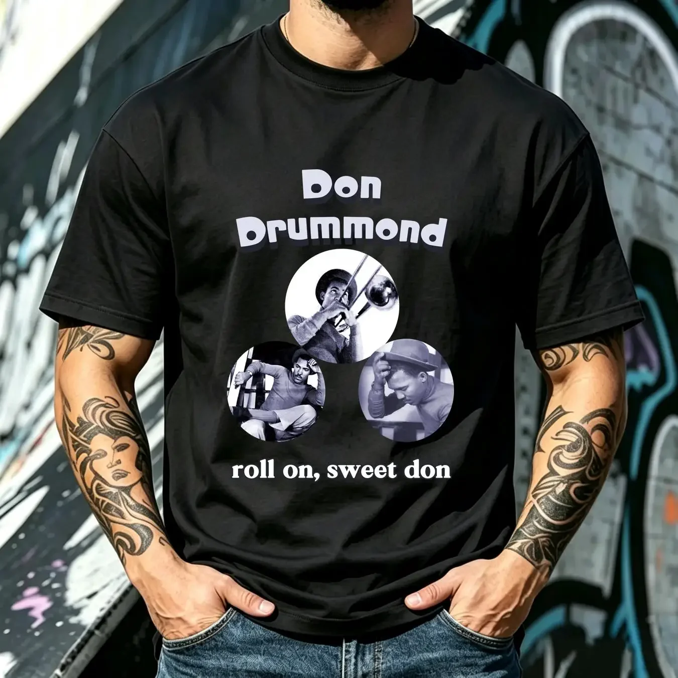 washed T Shirt Don Drummond Skatalites Trombonist Ultra Cotton long or short sleeves vintage Washed Versatile Breathable