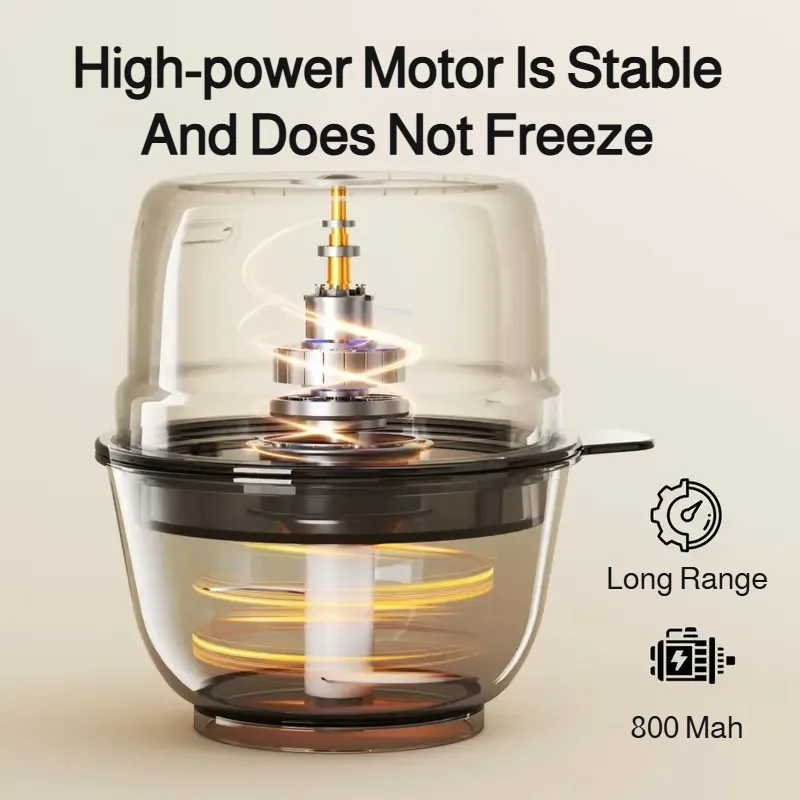 Mini Electric Garlic Chopper Automatic Garlic Mincer Kitchen Food Processor Portable Household Garlic Grinder Vegetable Cutter