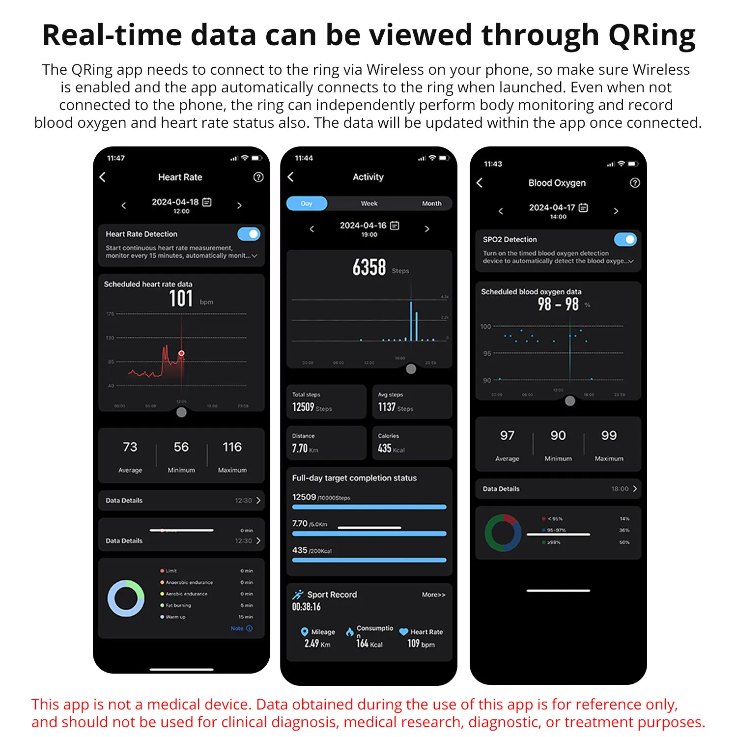 [2024] COLMI R03 Smart Ring Homens Mulheres, Vida útil da bateria 39 dias, Monitor de saúde, IP68 e 5ATM à prova d'água, Modo multiesporte