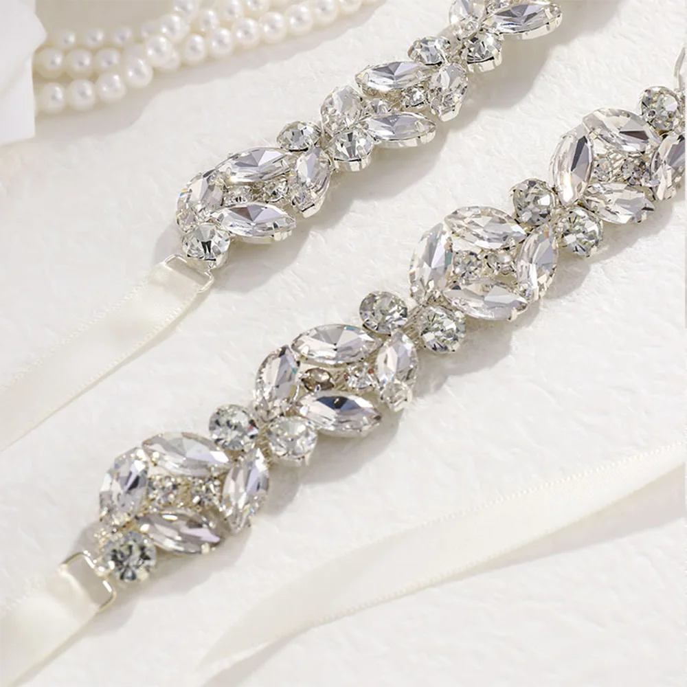 Ultra-shiny Alloy Diamond-stud - Bridal Sash Ribbon review and price