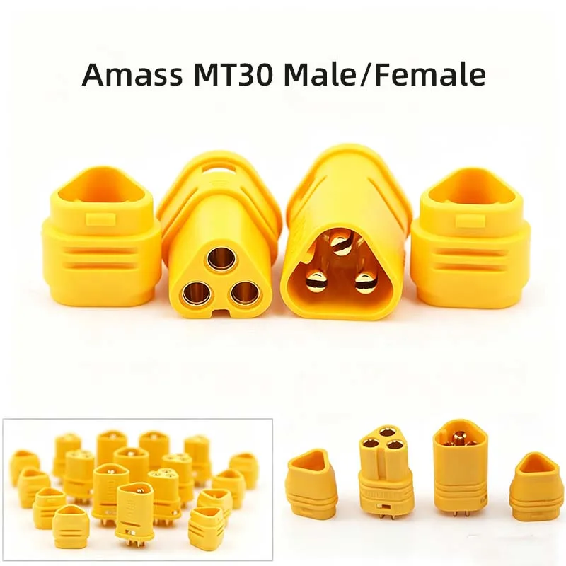 10PCS/5Pair MT30 Male Female Three-Prong Motor Plug DC Brushless Motor Connector