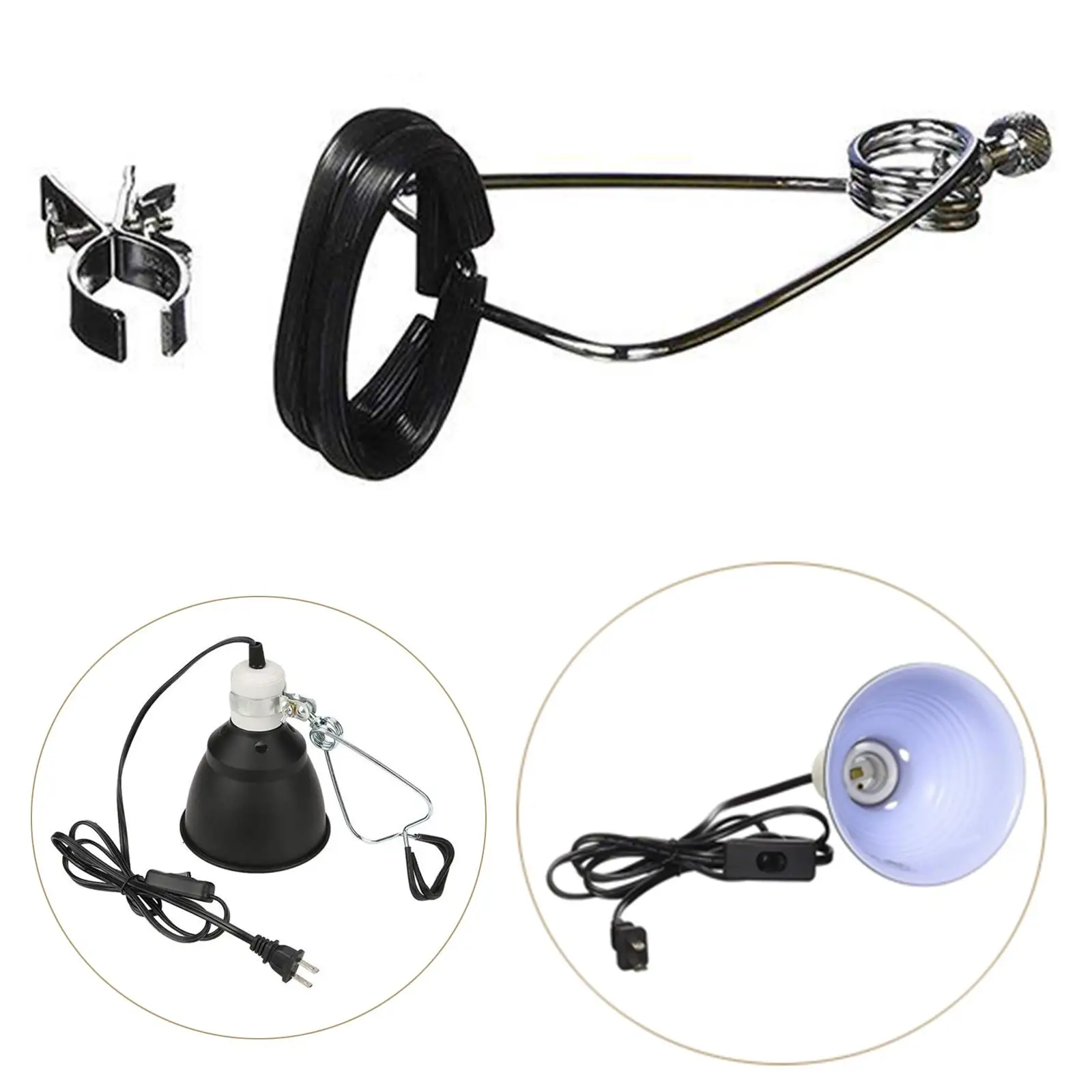 Reptilien-Befestigung, Heizlampe, Clip-Halter für Keramiklampen, Heizung