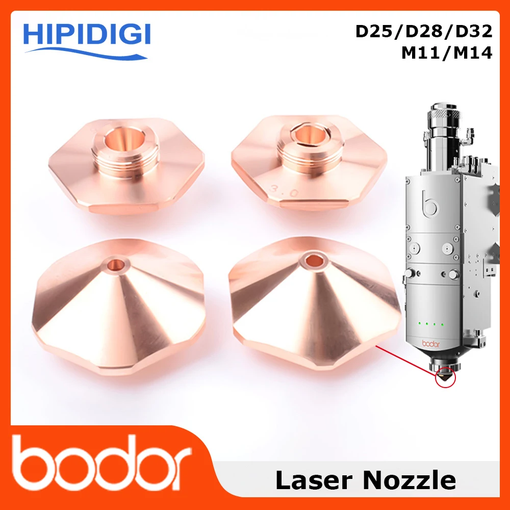 

Bodor Laser Nozzle D28 D32 D25 M11 M14 Laser Nozzle Single Double Layer for Precitec Bodor Raytools Fiber Laser Cutting Machine