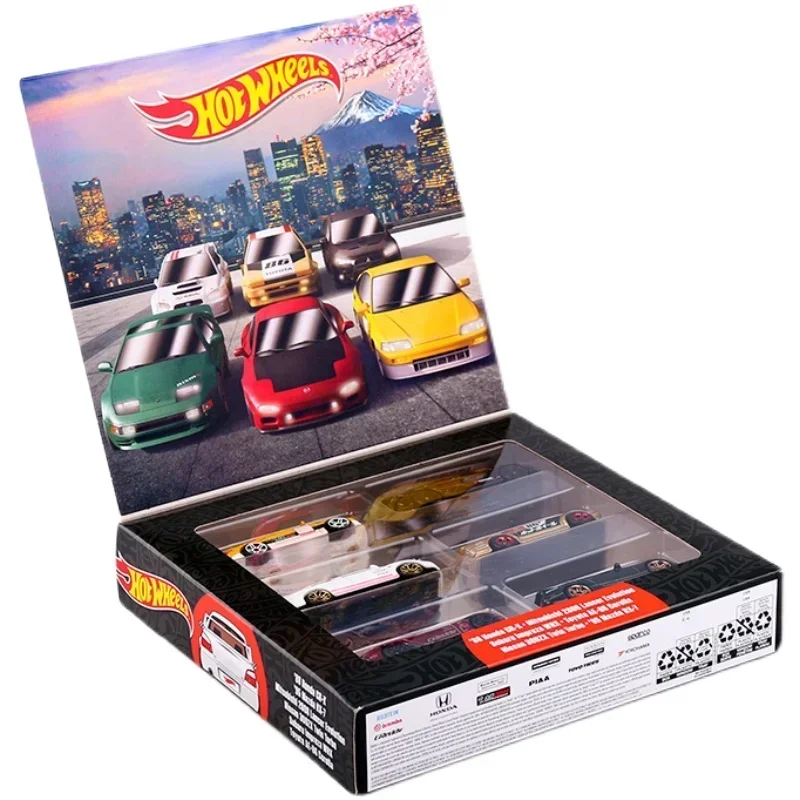 Orijinal Hot Wheels Premium araba Diecast 1/64 japonya klasik araba Toyota Nissan Honda çocuk çocuk oyuncakları için Boys doğum günü hediyesi