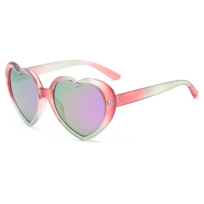 Fashion Polarized Peach Heart Sunglasses Popular Fantasy Gradient Eyeglasses Anti UV Sun Glasses Colorful Rainbow Design UV400