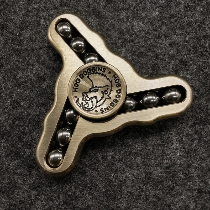 EDC スリーリーフ イノシシ フィジェットトイ 真鍮製ハンドスピナー デスクトップ ストレス解消＆リラックスフィジェットスピナーおもちゃ ADHDツール