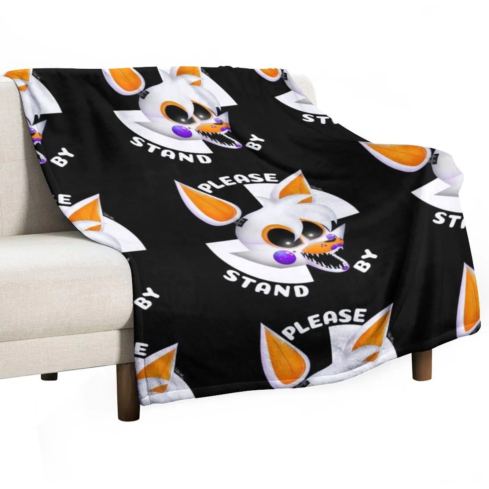 

Lolbit please stand by Throw Blanket Furrys Furry christmas gifts Polar Blankets