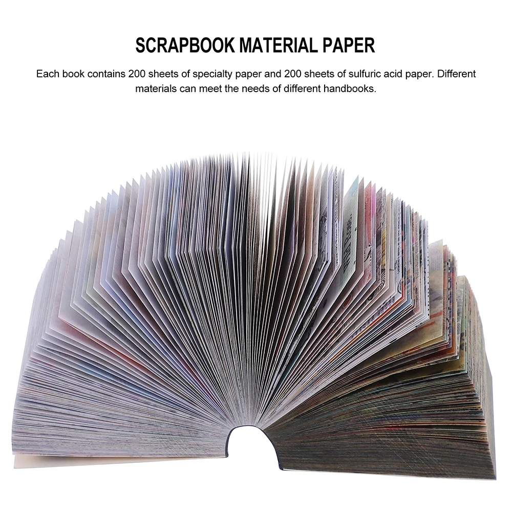 2 قطعة كتب القصاصات خمر الرجعية المجلات ورقة مجموعة كتيبات المحمولة للإبداعية DIY بها بنفسك ألبومات سكرابوكينغ القرطاسية