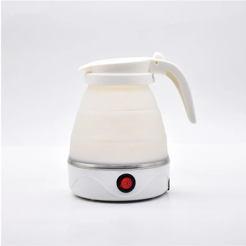 JFBONIN 0.6L Mini Folding Kettle Portable Water Heater 600W Silicone Compression Electric Kettle Home Kettle Easy To Travel
