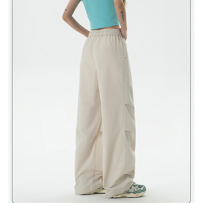 Unisex Dopamine Color Wide-Leg Parachute Pants – Lightweight, Quick-Dry & BF Style Loose Fit for Summer Streetwear & Casual Wear