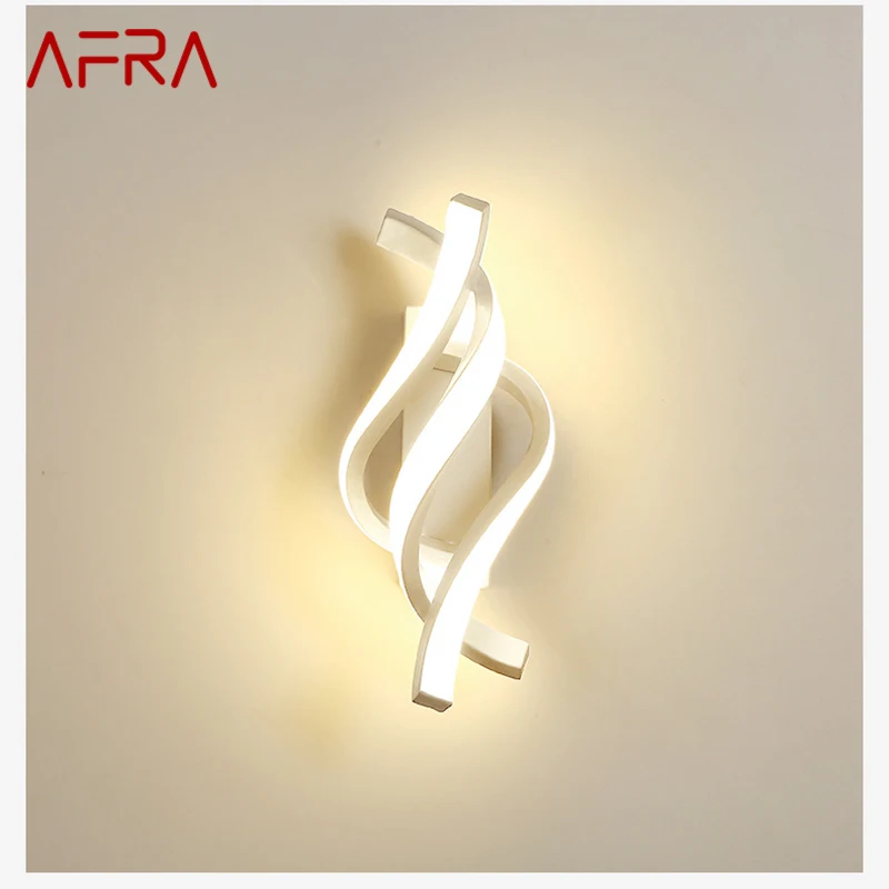 

AFRA Modern Wall Lamp Indoor White LED Vintage Sconce Light Creative Fashion Design For Home Living Room Bedroom Decorative